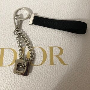 Authentic up-cycled Gucci keychain/Bagcharm
